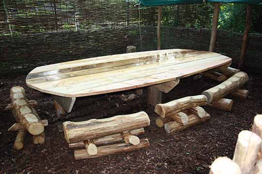 Forest school king Arthurs long table